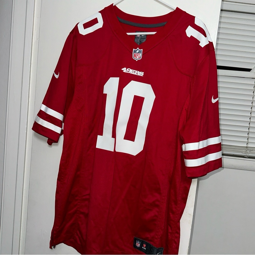 San Francisco 49ers Jimmy Garoppolo Jersey #10 NFL NIKE ON FIELD JERSEY L